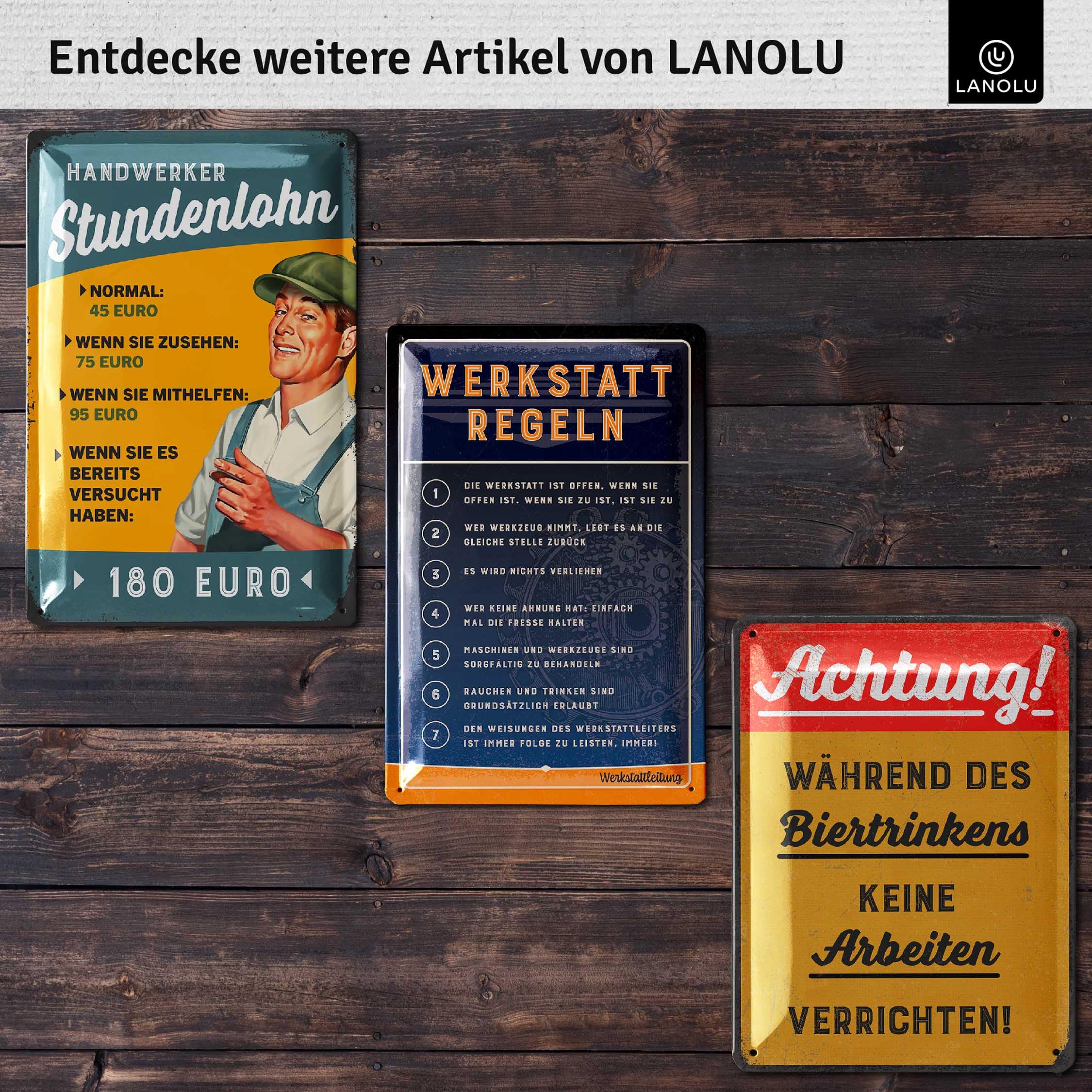 Metalen bord 20 x 30 cm gebogen Waldorf Statler Muppet Show Hast Du was decoratief geschenk bord
