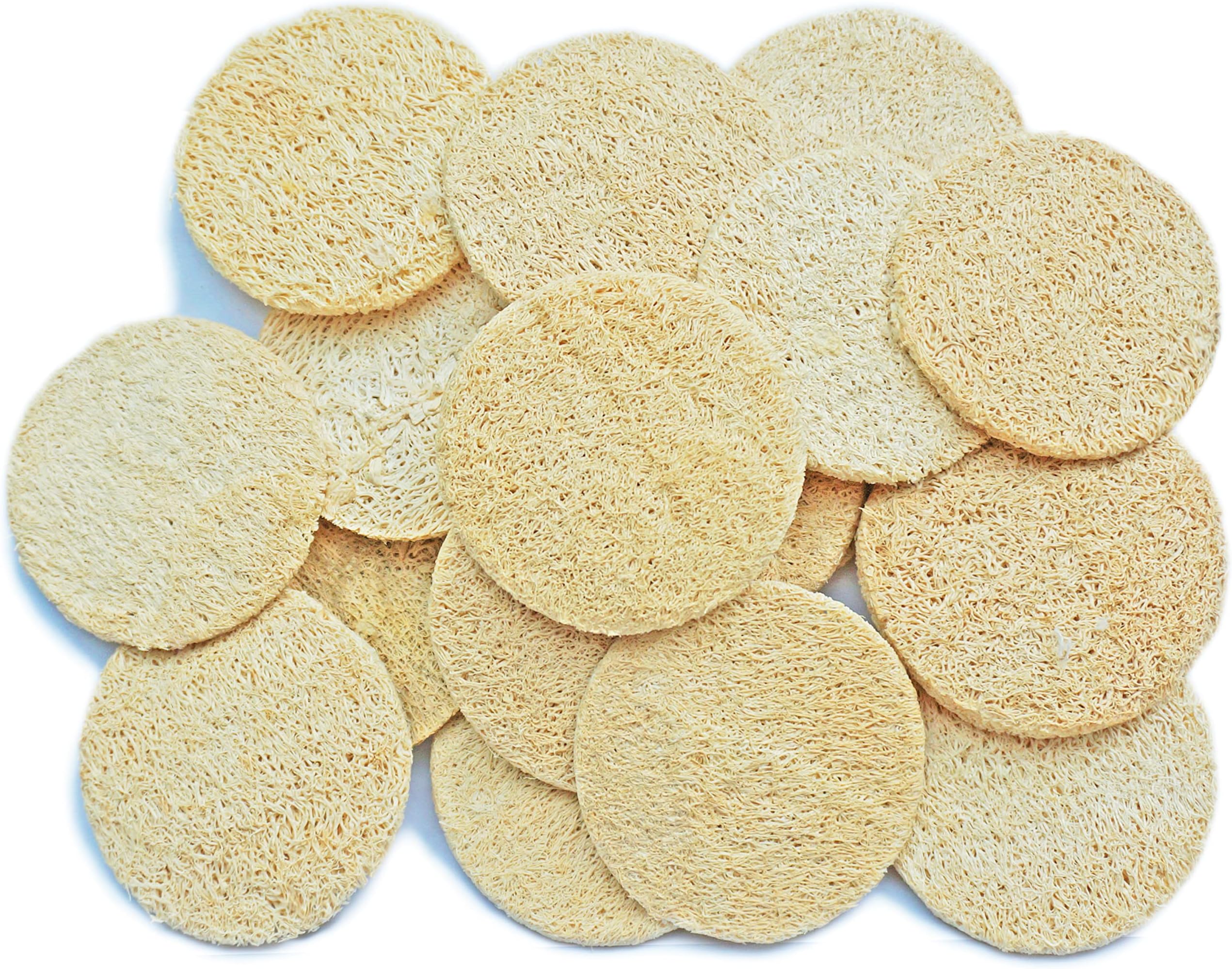 18 Pack Natural Loofah Sponge Exfoliating Face Pads