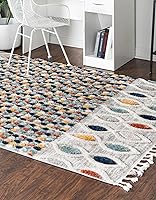 Vista 4 de Unique Loom Colección Cherokee Asheville - Alfombra rectangular de 4 pies x 6 pies 0 pulgadas, multicolor verde