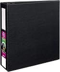 Avery Binder de vue durable, anneaux anti-stress de 1/2" 120-Sheet Capacité, DuraHinge, Noir, boîte de 4 (5736)