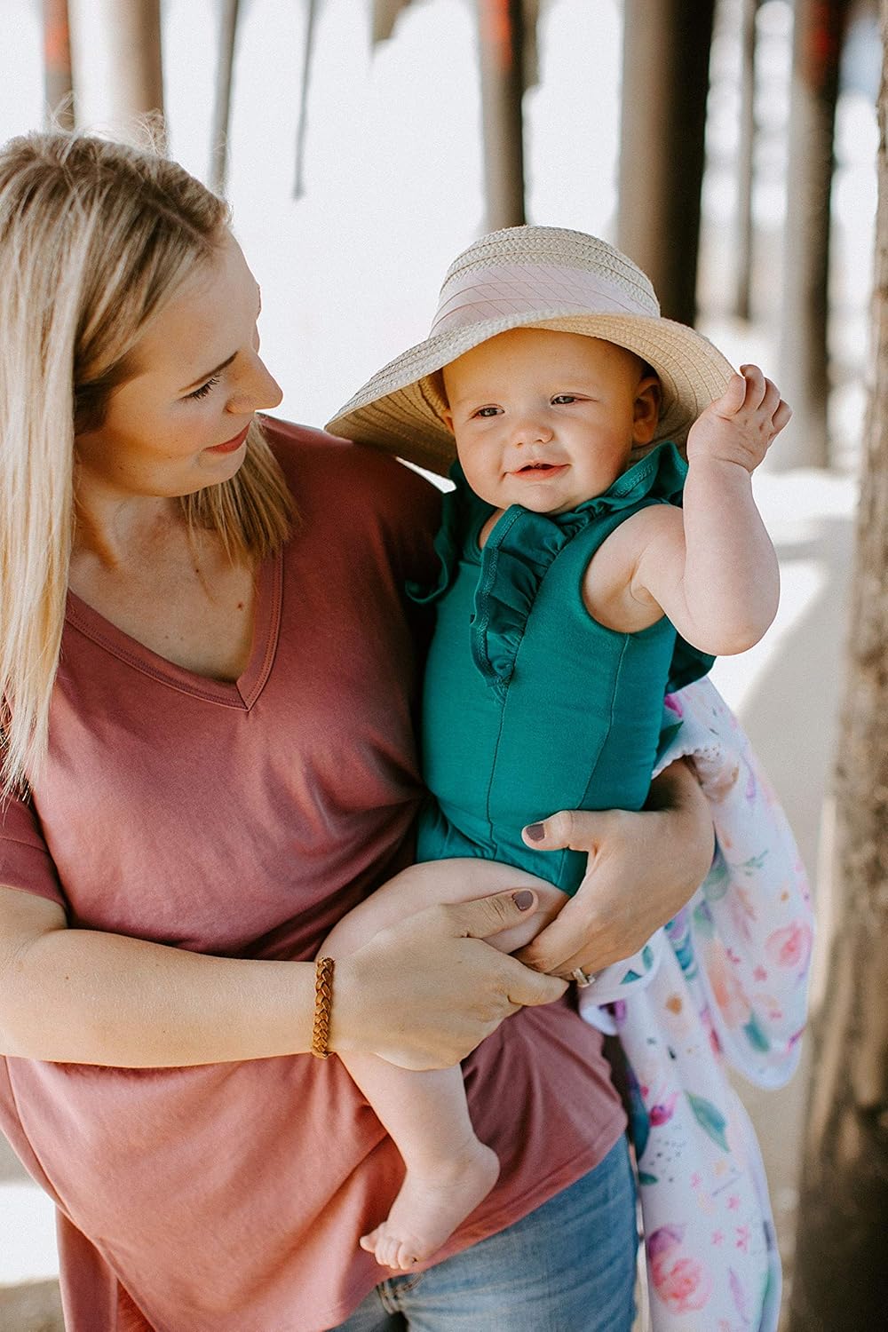 Copper Pearl Hooded Bath Towels Premium Knit/Terry Cloth Baby Towels with Hood, Pockets, and Cool Designs - Great to Gift and Make Bath Time Fun - Baby Bath Towel, Bloom