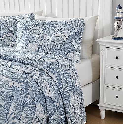 Miniatura 3 de Caribbean Joe Coastal - Juego de edredón de 3 piezas, matrimonialqueen, Shelia