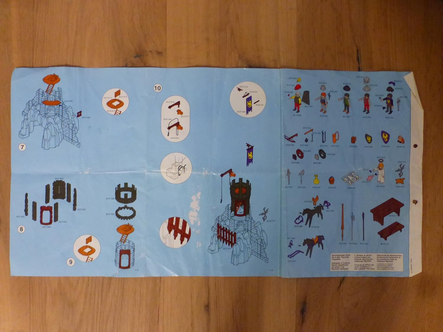 Playmobil 3665 assembly instructions sheet page 1
