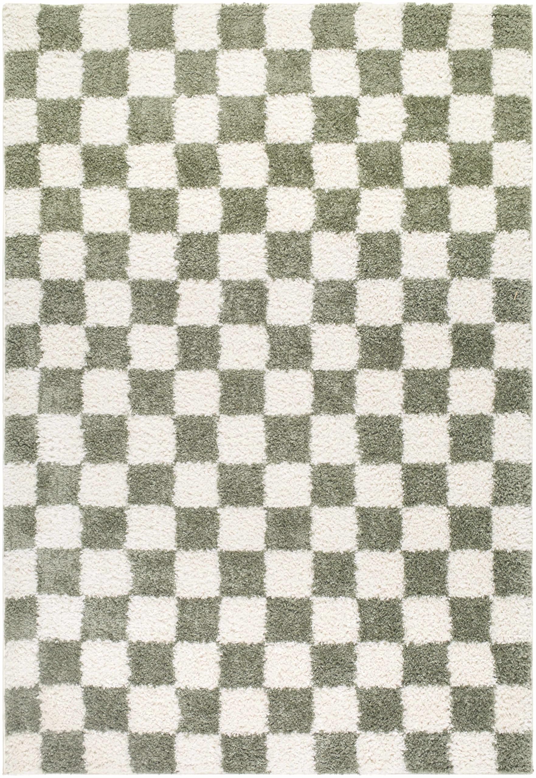 Hauteloom Castagnito Living Room, Bedroom Area Rug - Checkered Checkerboard Geometric Square - Contemporary Modern Retro Minimalist - Plush Pile -