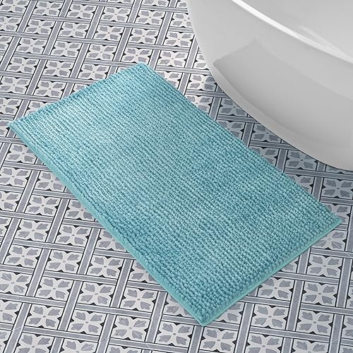 Miniatura 23 de Laura Ashley Tapete de baño de felpilla con mantequilla, absorbente, lanudo y antideslizante, alfombra de felpa para bañera y fregadero, 2 piezas