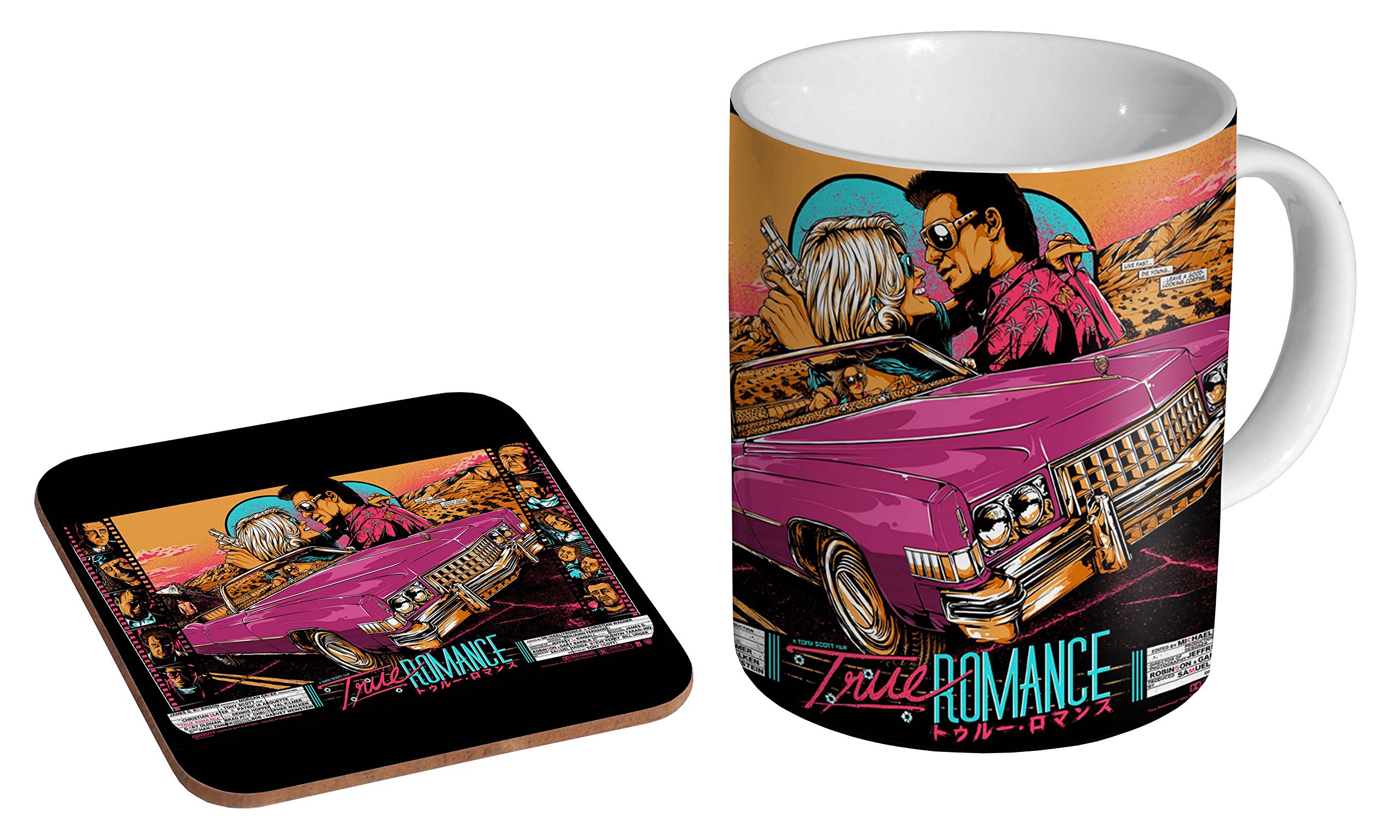 Mugmart White True Romance Ceramic Coffee Mug + Coaster Gift Set …