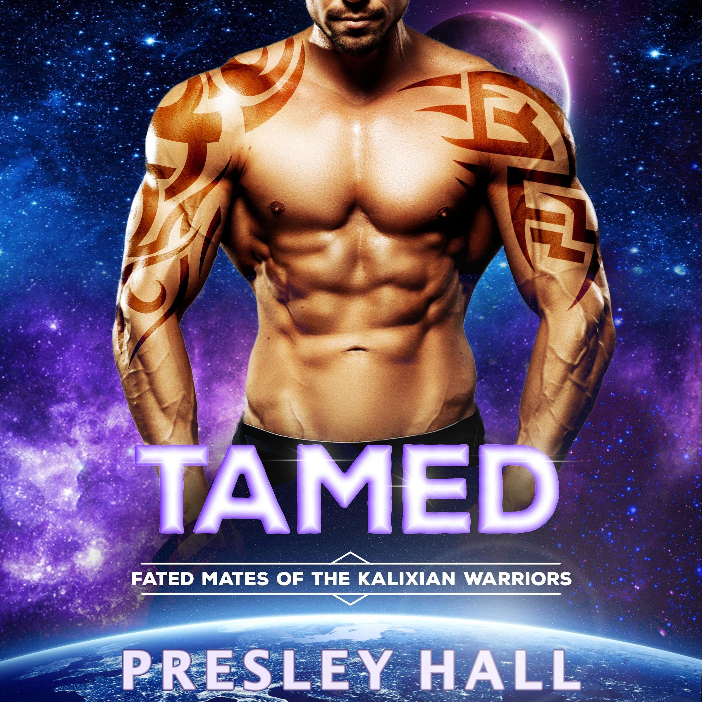 Cover art for Tamed: A Sci-Fi Alien Romance (Fated Mates of the Kalixian Warriors, Book 9)