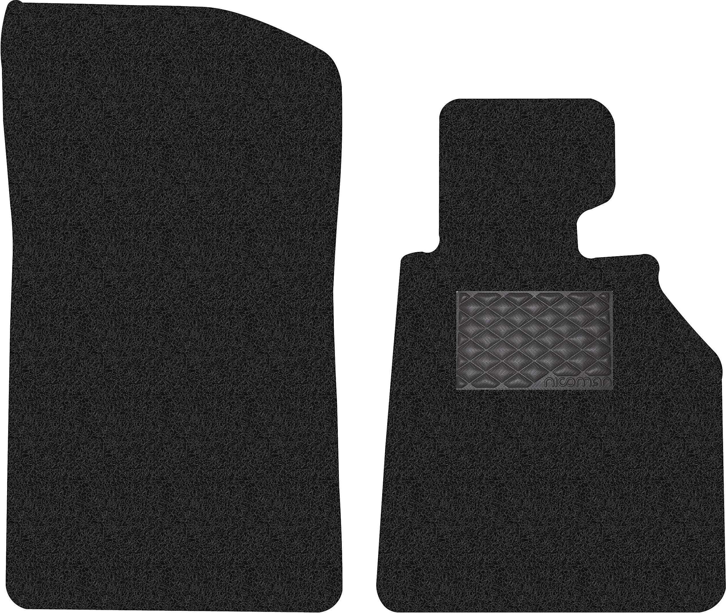 Nicoman Spaghetti All-Weather Fully Tailored Car mats Fit【 3-Series Saloon/Estate E46 Year 1998-2005】(Front Set 2-Piece,Black)