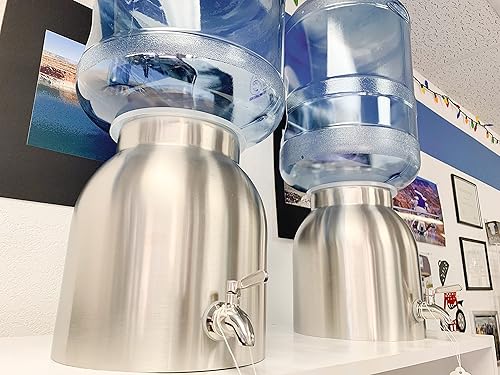 Miniatura 7 de New Wave Enviro Dispensador de agua de madera natural, acabado de madera natural, fácil montaje con accesorios incluidos, dispensador de agua de