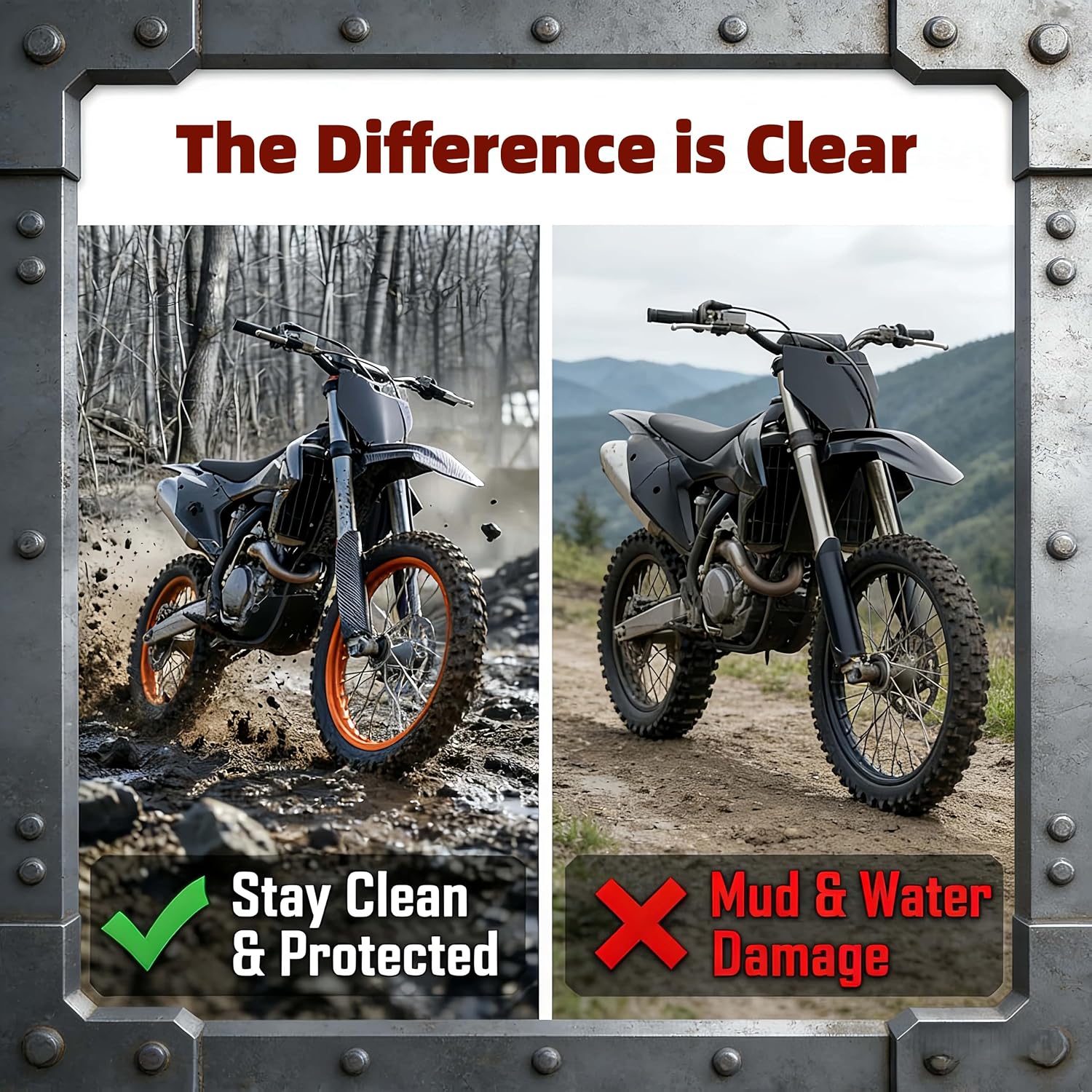 Front & Rear Fender Set for Tuttio Soleil 01 Electric Dirt Bike - High-Impact Protective Covers for Tutti Off-Road Motorcycle (Black)