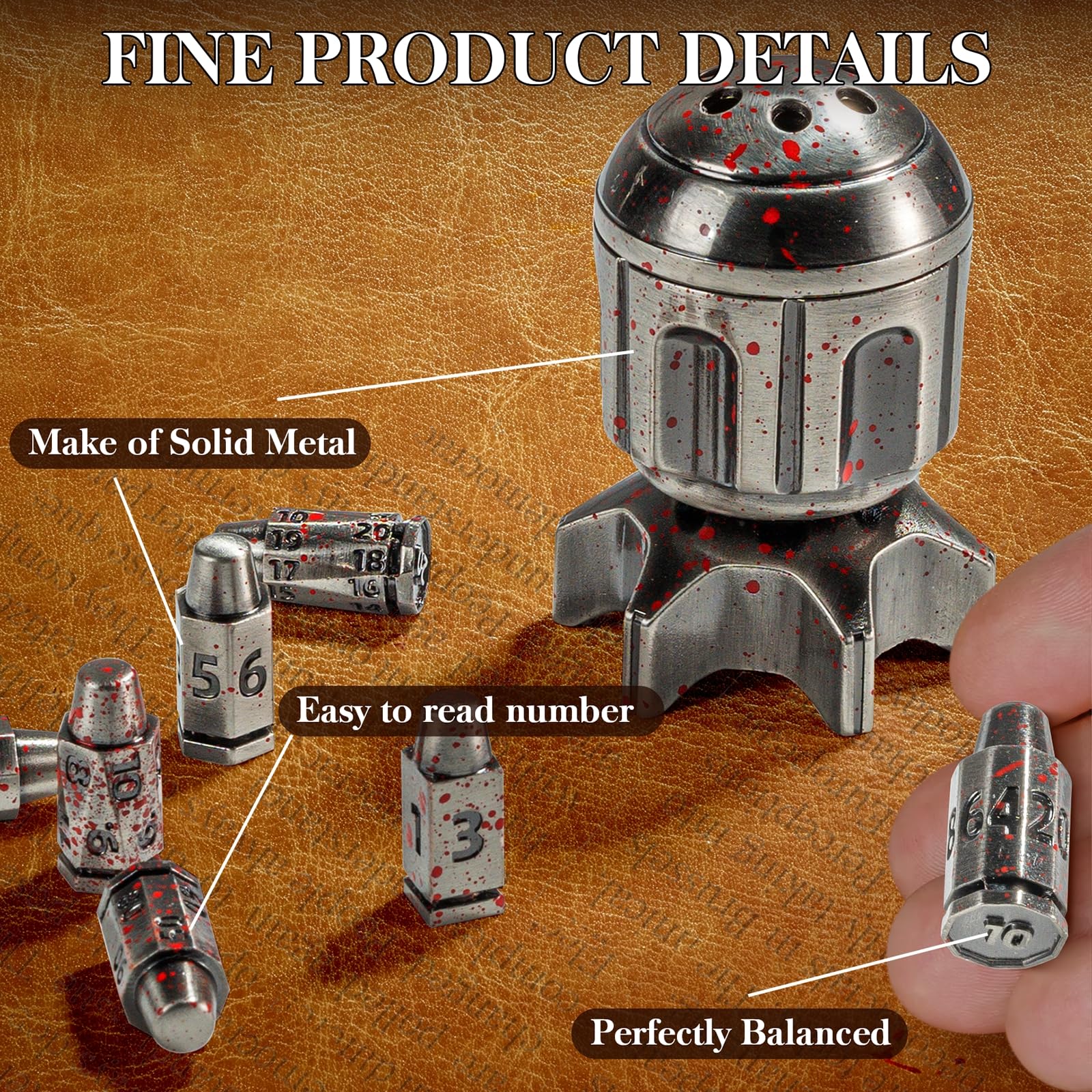 DND Ruota Dadi Spinner, Set di Dadi DND, 7-in-1 Drago Metallici D&D Dadi, Spinner di Dadi a Roulette Drago, Regali di D&D con Scatola Regalo, Accessori per Giochi di Ruolo e Giochi
