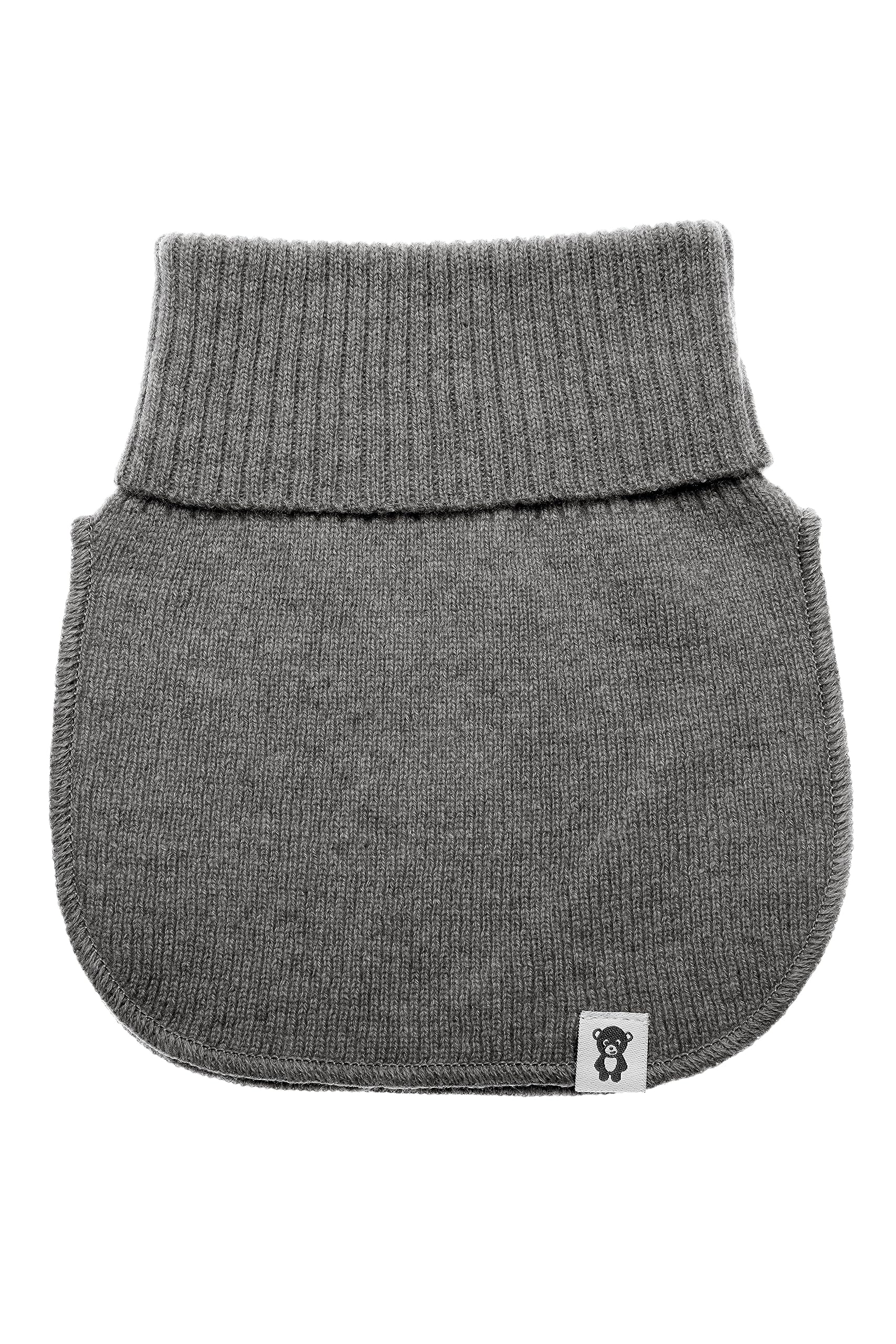 Bufanda de punto de lana para bebés y niños, muy suave y cálida, bufanda de punto para proteger el cuello en otoño e invierno, bufanda en color gris, para bebés de 0 a 3 años, gris, für 0-3