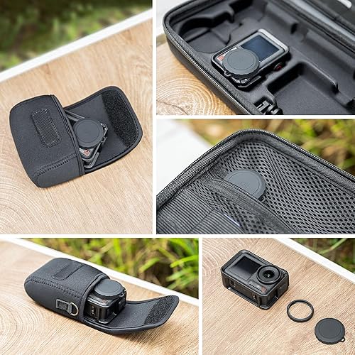 Miniatura 7 de JJC Tapa de lente de silicona para DJI Osmo Action 5 Pro 4 3, cubierta protectora con cuerda antipérdida y anillo de silicona, protege la cubierta