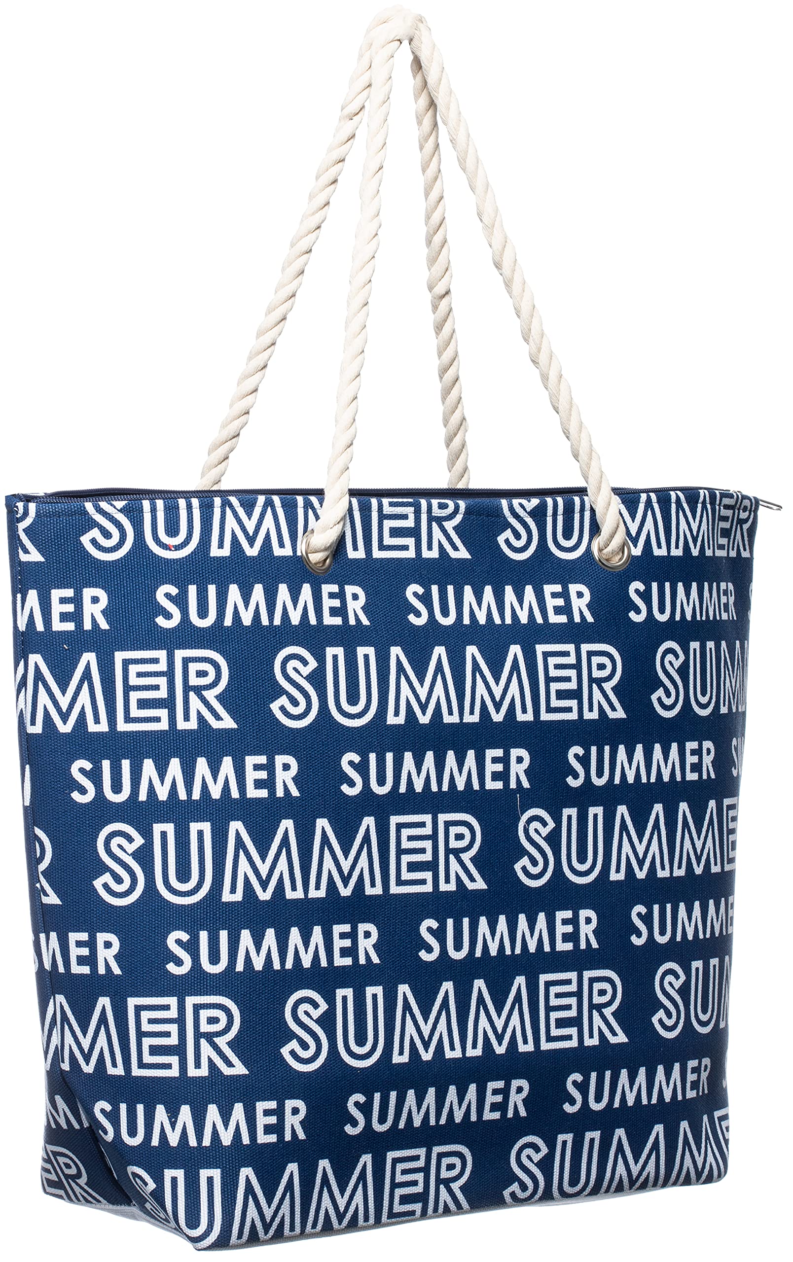 Brandsseller Borsa da spiaggia con chiusura lampo, 50 x 38 x 15 cm, tasca interna