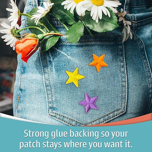 Miniatura 4 de Laughing Lizards Parches bordados con estrellas para planchar para ropa, chaquetas, mochilas y decoraciones (plata, 1 pulgada)