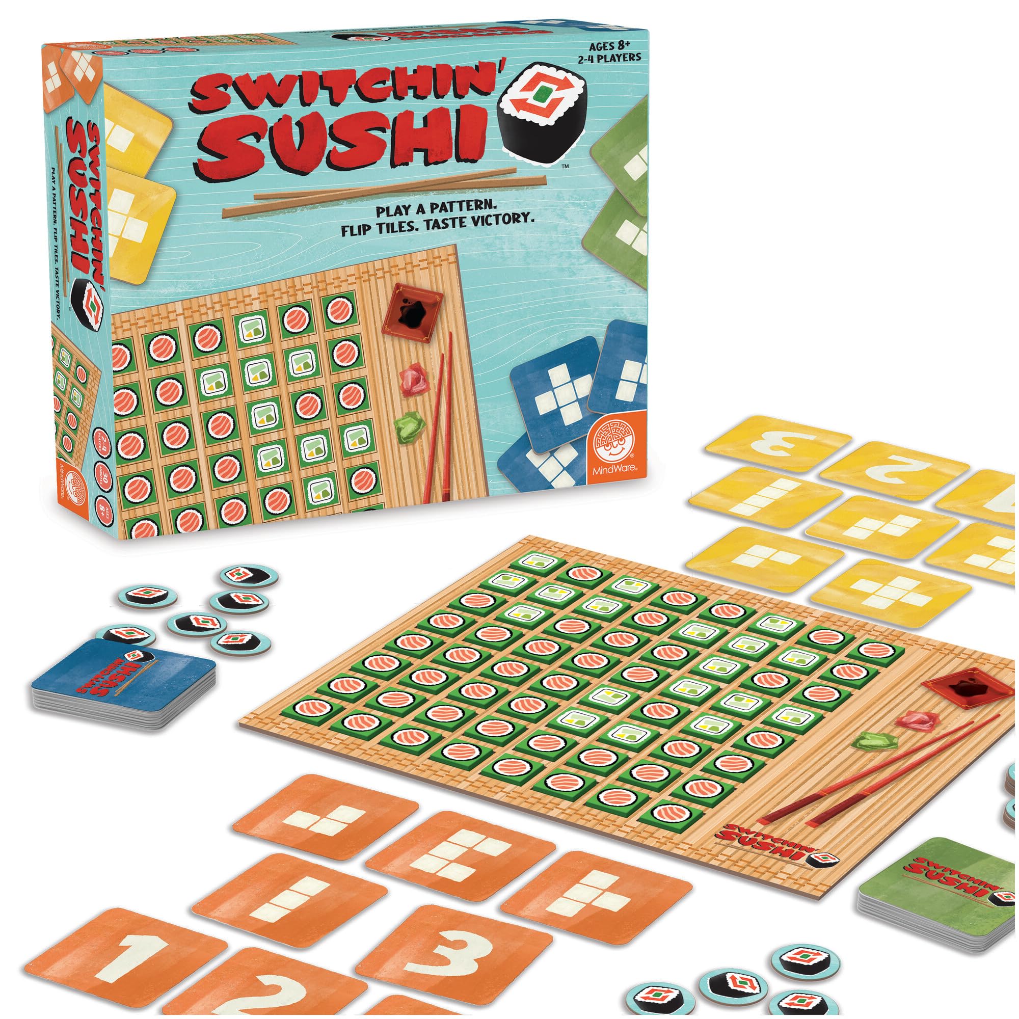 MindWare Switchin' Sushi Family Board Game for 8 Year Olds and Up