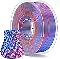 ELEGOO Silk PLA Filament 1.75 mm Two-Tone Silk Blue Magenta 1kg, 3D Printer Filament Glossy Dimensional Accuracy +/- 0.05 mm, Spool 1kg (2.2 lbs) Compatible with FDM 3D Printers