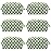 PAZIMIIK Checkered Makeup Bag for Purse Portable Zipper Make Up Pouch Small Cosmetic Case for Travel Accessories (6PCS Light Green)