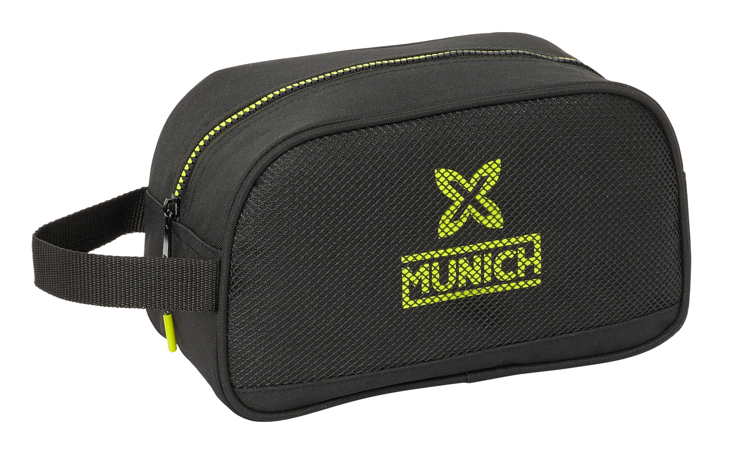 Safta Munich Beat - Neceser Escolar Infantil Mediano con Asa, Neceser Infantil, Adaptable a Carro, Fácil Limpieza, Cómodo y Versátil, Calidad y Resistencia, 26x12x15 cm, Color Negro