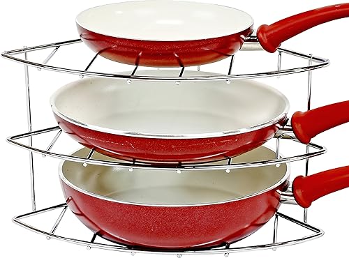 Miniatura 6 de DecoBros Organizador esquinero de 3 repisas - cromo