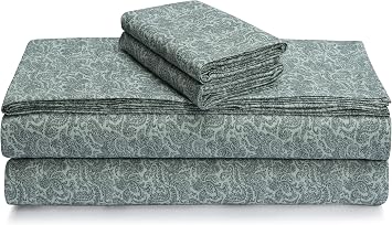 Tribeca Living 100% Cotton King Pillowcase Set, Ultra-Soft Portuguese Flannel Bedding, Envelope Closure, 170-GSM Cozy Flannel, Two Pillowcases, Bella