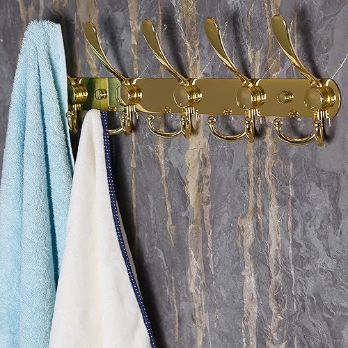 Miniatura 4 de Dseap - 5 ganchos triples, 2 piezas, Dorado, Paquete de 1