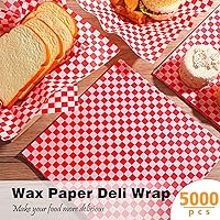 Vista 5 de Sieral 5000 hojas de papel encerado para sándwich, 12 x 12 pulgadas, a granel, papel pergamino desechable, resistente a la grasa, para envoltura