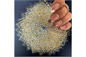 Calcomanías Doradas para Uñas Acrílicas