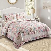 Vista 25 de Virah Bella Juego de ropa de cama King Lodge de 3 piezas, juego de edredón reversible rústico con fundas de almohada decorativas, panel familiar