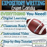 Text Analysis Expository Gym Candy by Carl Deuker | Distance Learning, Remote Learning, In Class,...