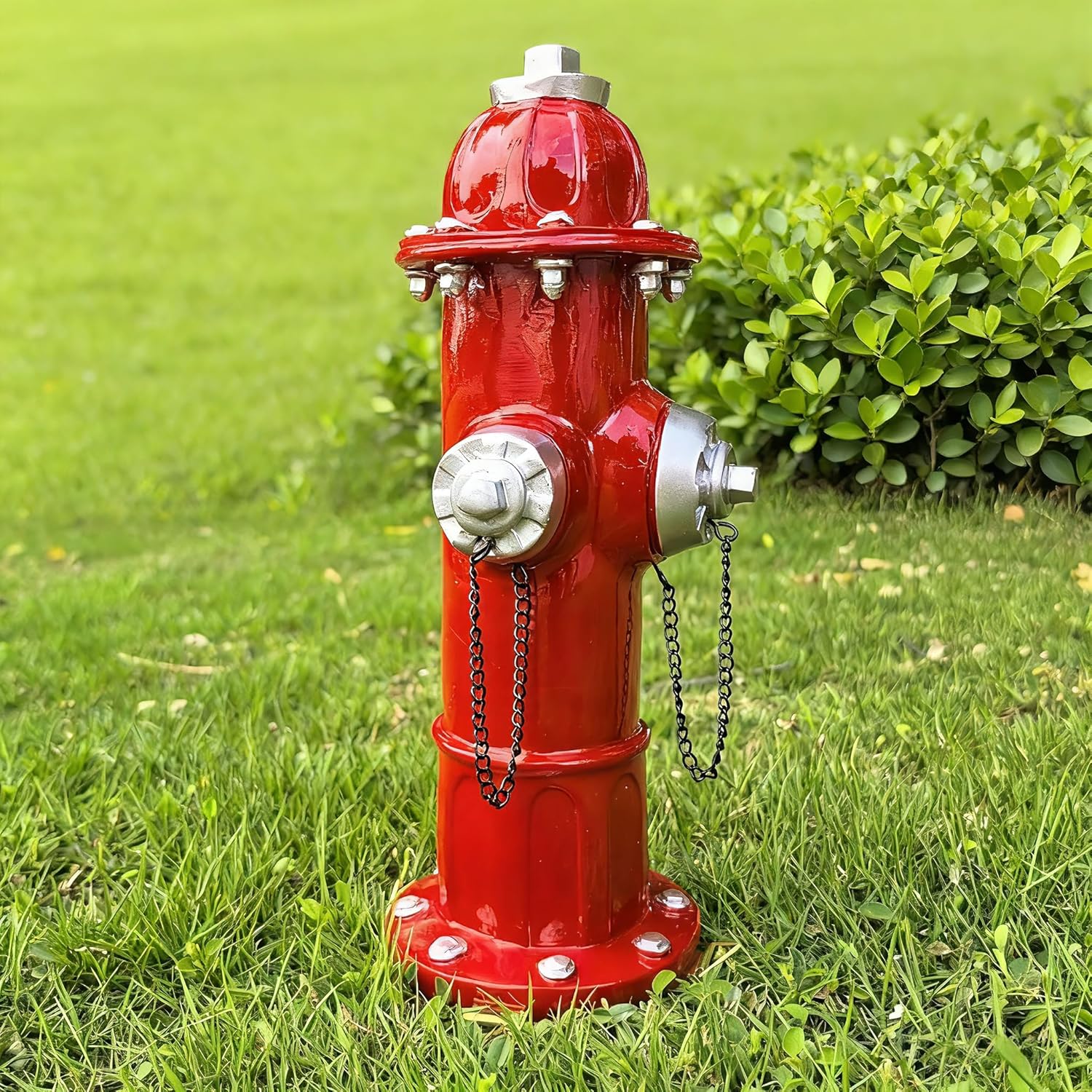 Teaeeno Fire Hydrant for Dogs,Resin Outdoor Statue for Small Dogs, Pee Post Aid & Delightful Outdoor Garden Decor, Dog Statue with Pee Post, Hand-Painted,Weather,Outdoor Ornament (Red)
