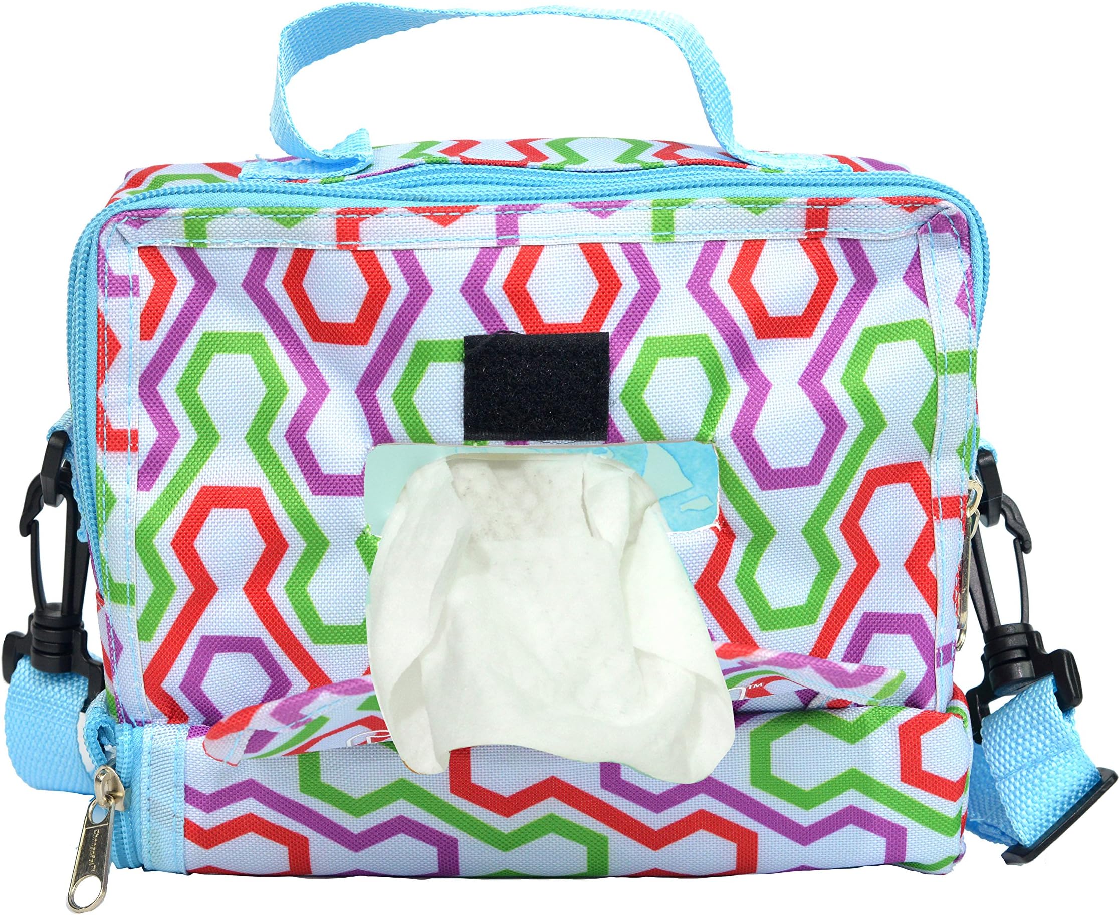 ChangePal Small Crossbody Diaper Bag with Portable Waterproof Changing Pad and Refillable Wipes Pouch
