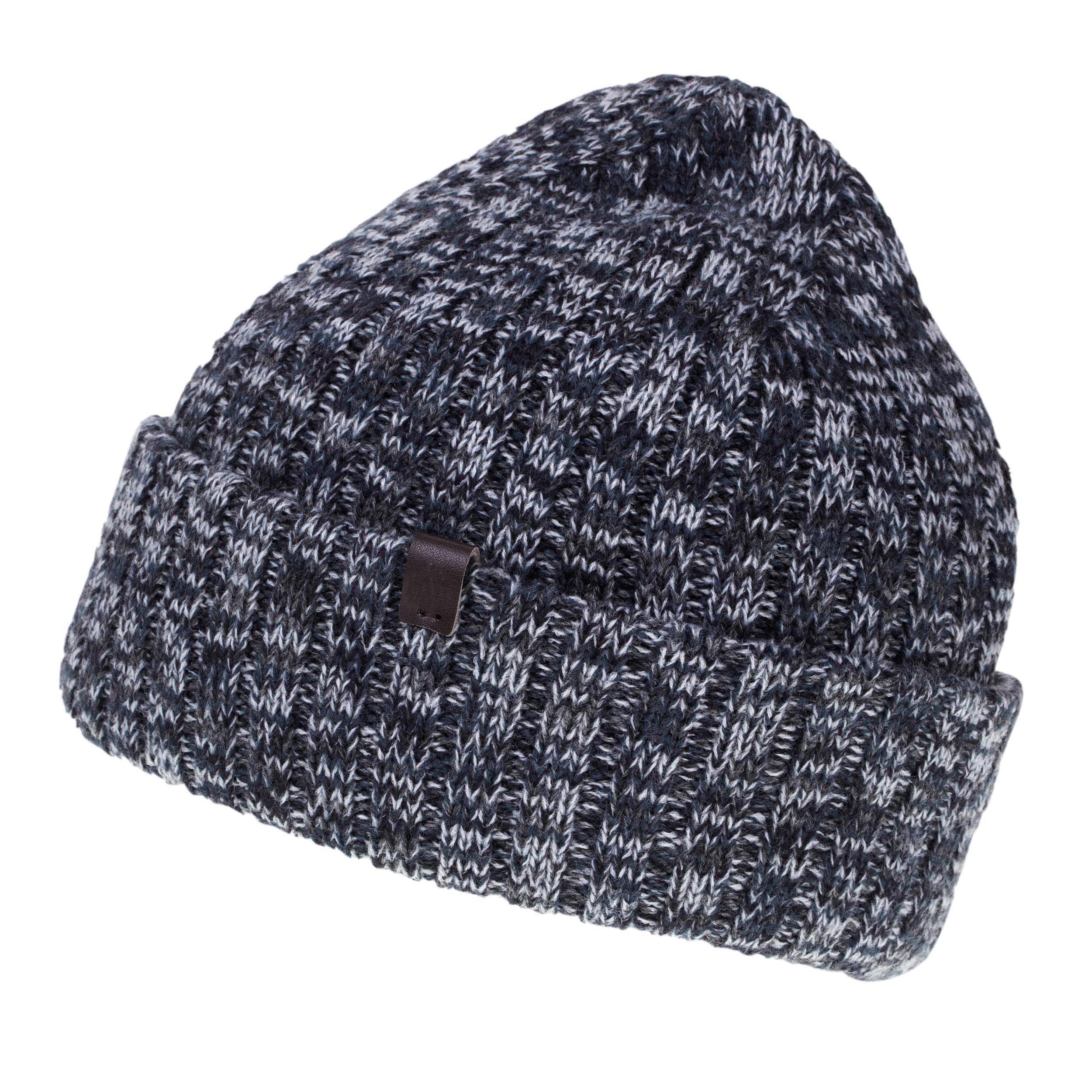 Bonnet Homme Isotoner - Doublure Polaire Recyclée - Maille Recyclée - Gris - Taille Unique - Chaud Pour L'Hiver