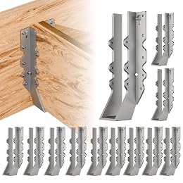 Heavy Duty 2X10 Joist Hanger 14 Gauge LU210 Galvanizing Face Mount Joist Hangers for Hurricane Ties for Rafter, Rafter Brackets for Floor, Trusses, Deck and Ceiling Joists -12 pk