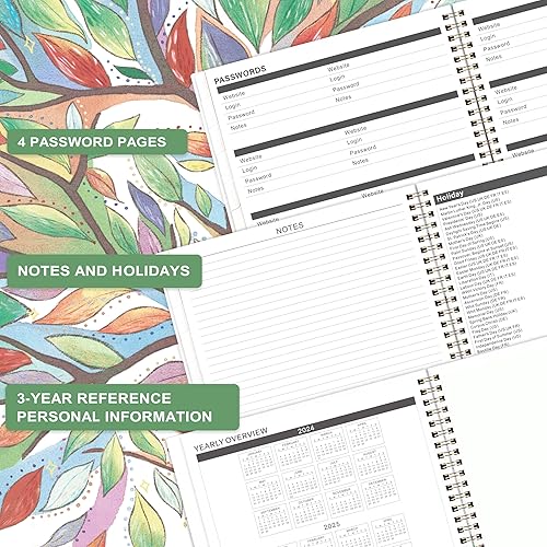 Miniatura 7 de Agenda 2023-2025, agenda semanal y mensual 2023-2025 con pestañas, junio 2023 a julio 2023, 8.5 x 11 pulgadas, tapa dura con bolsillo trasero +