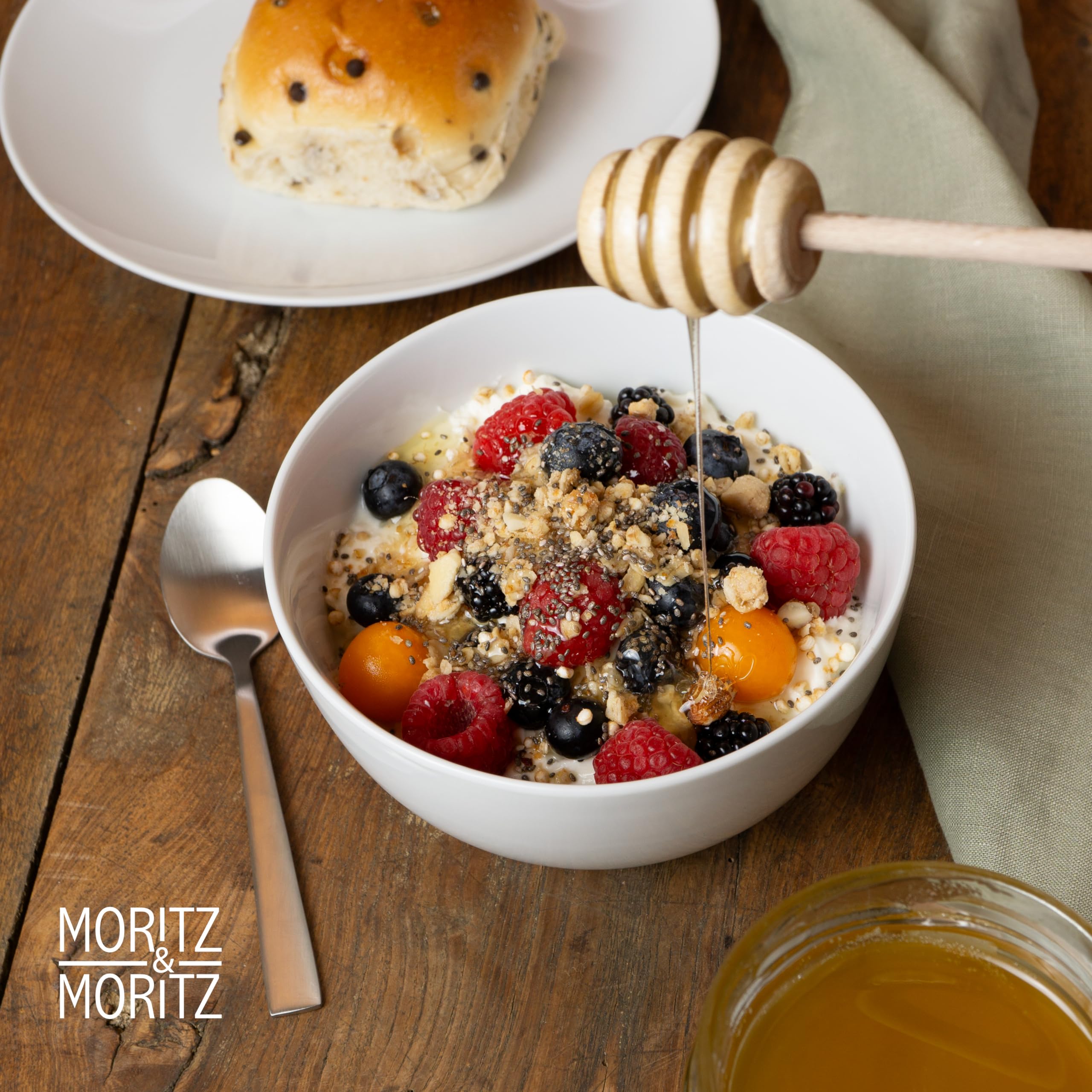 Moritz & Moritz BASIC set di ciotole in porcellana 6 pezzi - ciotole per cereali bianche Ø 14 x 7 cm, capacità circa 500 ml - bianco classico - ciotola per zuppe, insalate, dessert, muesli