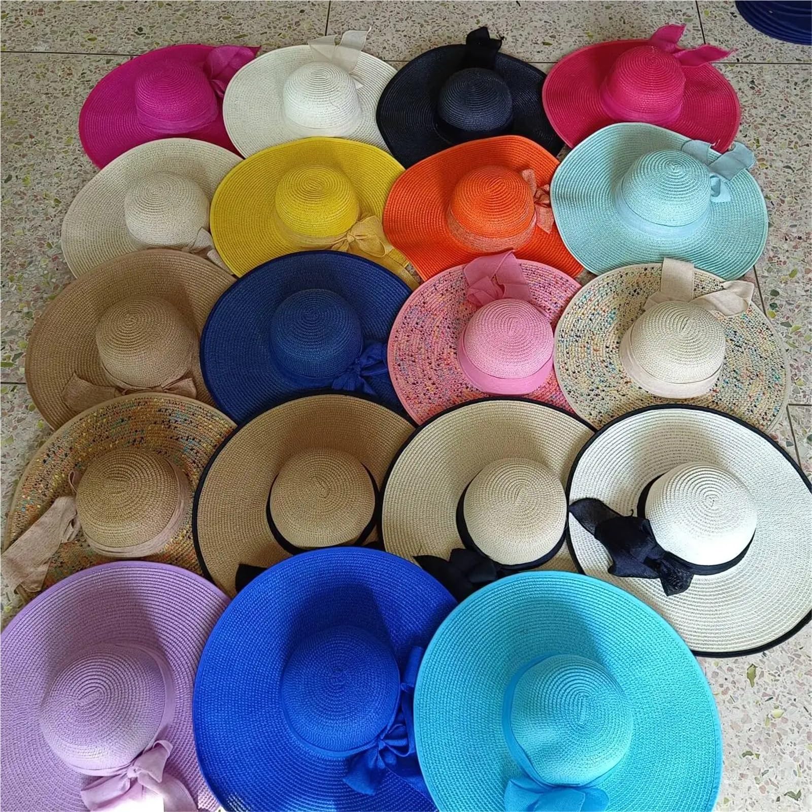Señora Trenzado Sombreros De Sol Sombrero Paja Verano ala Grande, Plegable, Ideal Exterior, protección Solar UV, diseño práctico y Elegante para Playa