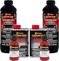 Vista 33 de Custom - Revestimiento protector de 1.5 galones (6 cuartos), para caja de camión,para rodillo, brocha o rociador con kit de aplicador de pincel