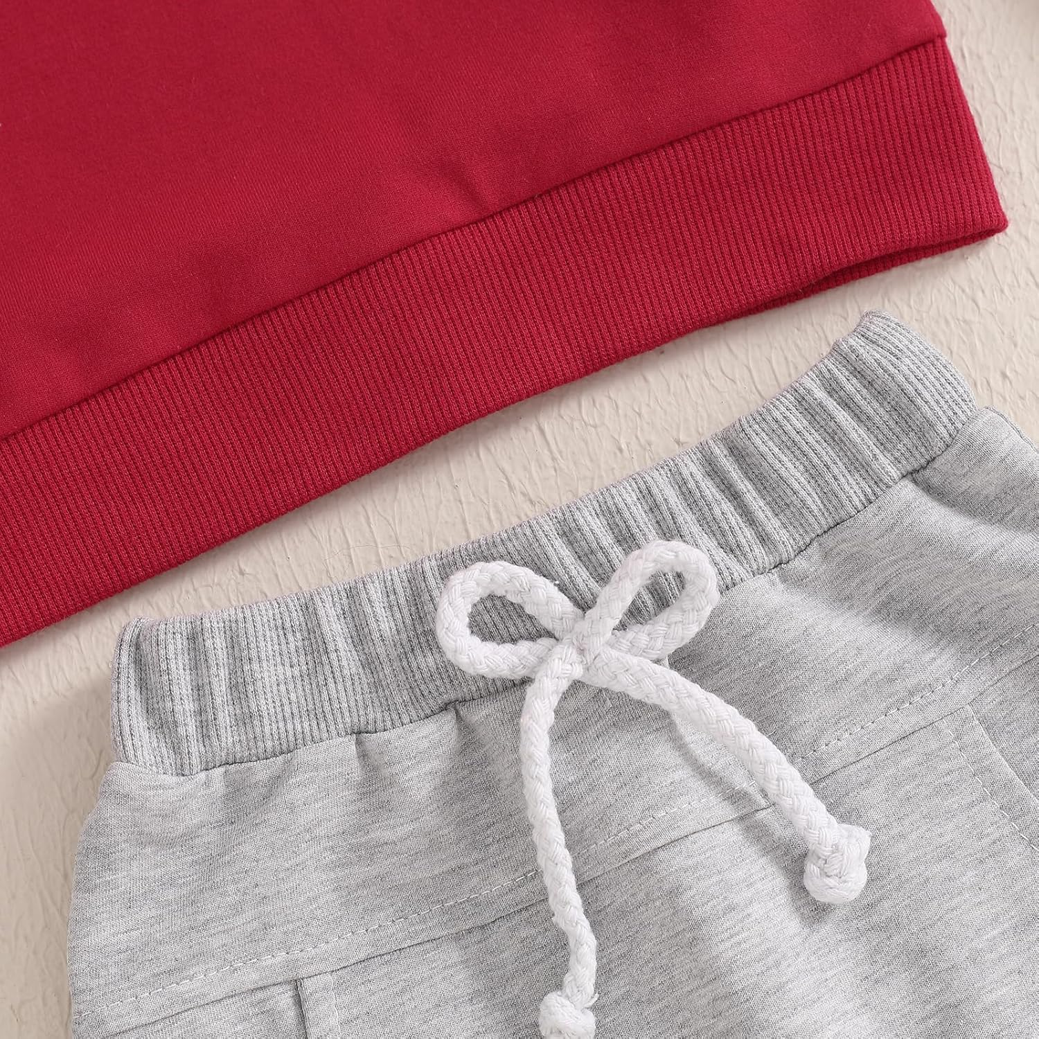 Adobabirl Toddler Baby Halloween Outfit Boy Girl Pumpkin Patch Crew Sweatshirt and Pants Set Halloween Fall Baby Clothes 12-18 Months Embroidered Merry-red image 4 of 7 B0DJ76PNDF