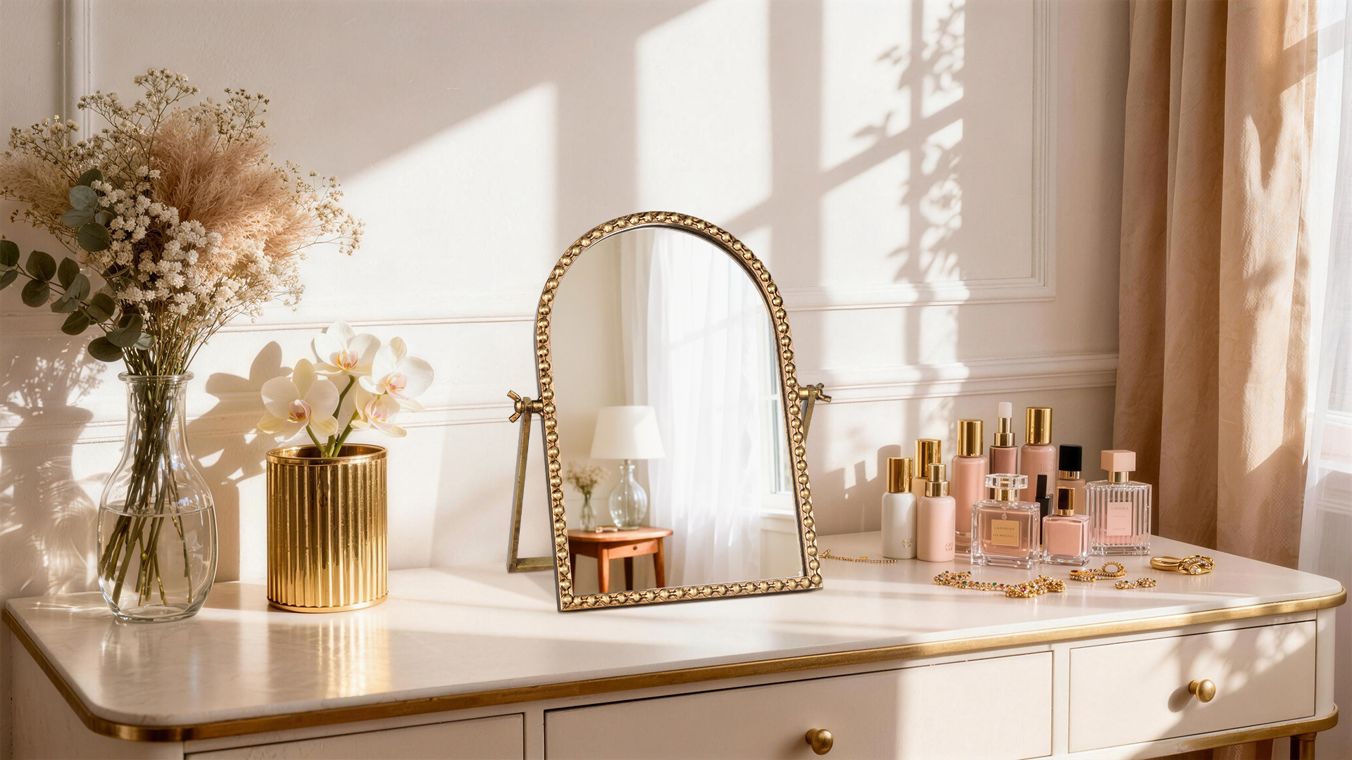 Amazon.com : GIFTTROVE Vintage Makeup Desk Mirror, 12