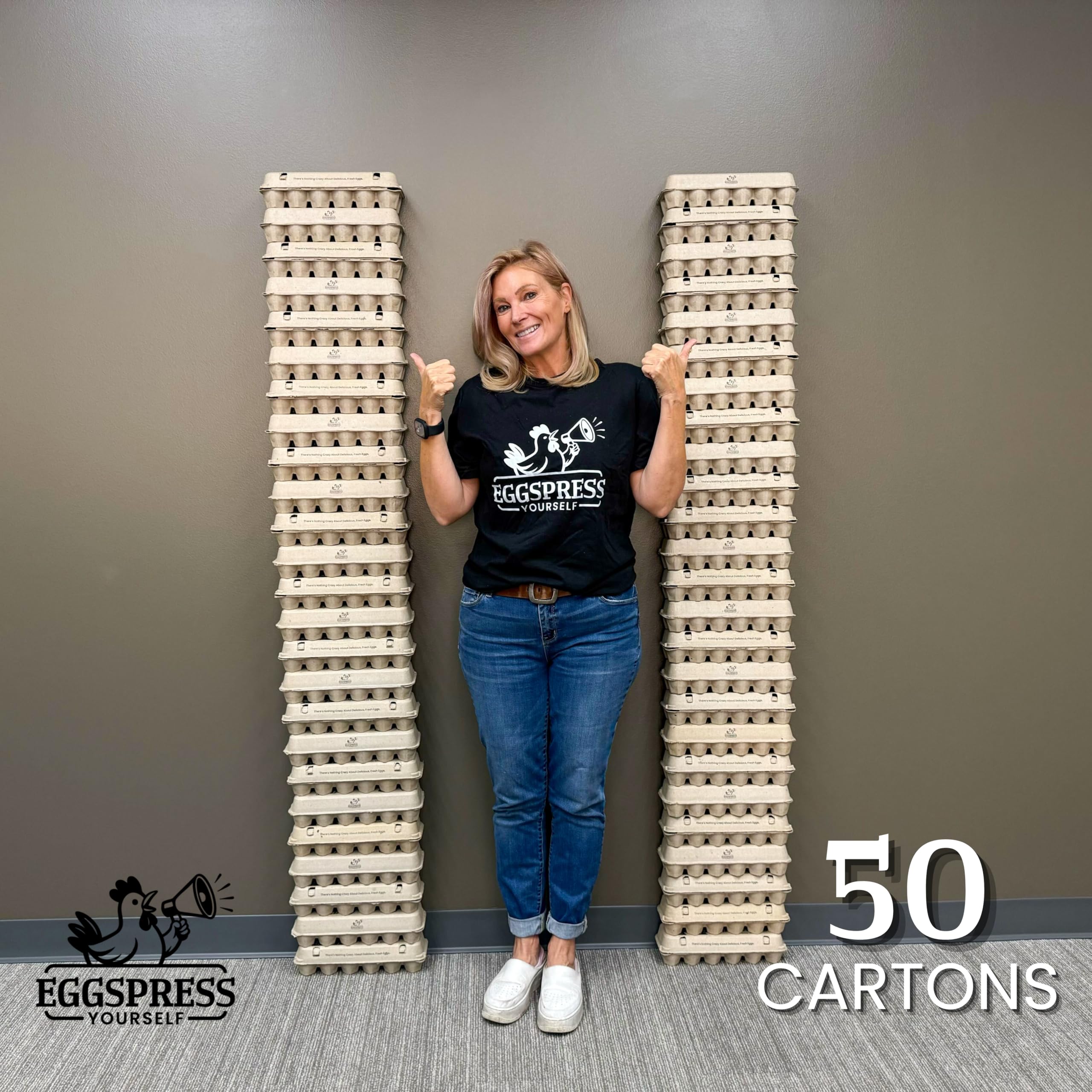 Best Life Eierkartons - 50 Stück - Lustiger Eierkarton mit entspannendem Henne Design - Geschenkbare, umweltfreundliche Kartons für Hinterhof-Eier