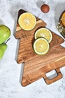 Vista 7 de Christmas Tree Shaped Wood Cutting Board for kitchen, Christmas Tree Wooden Serving Tray with Handle, Christmas Decoration Charcuterie Tree Boards