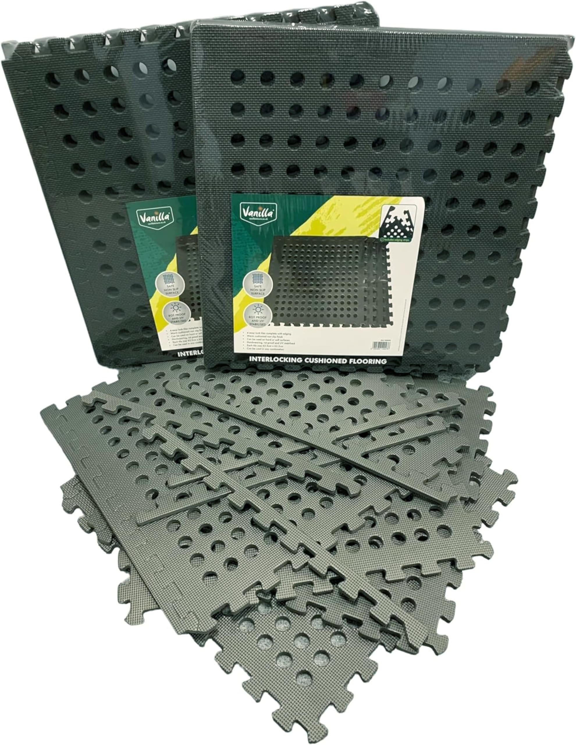 Outdoor EVA Foam Ground Mats Tiles Interlocking 6pk 24sq ft