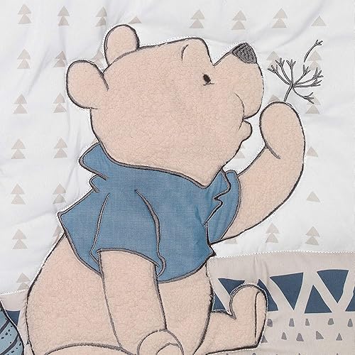 Miniatura 4 de Lambs & Ivy Forever Pooh - Juego de ropa de cama para cuna, 3 piezas, color azul