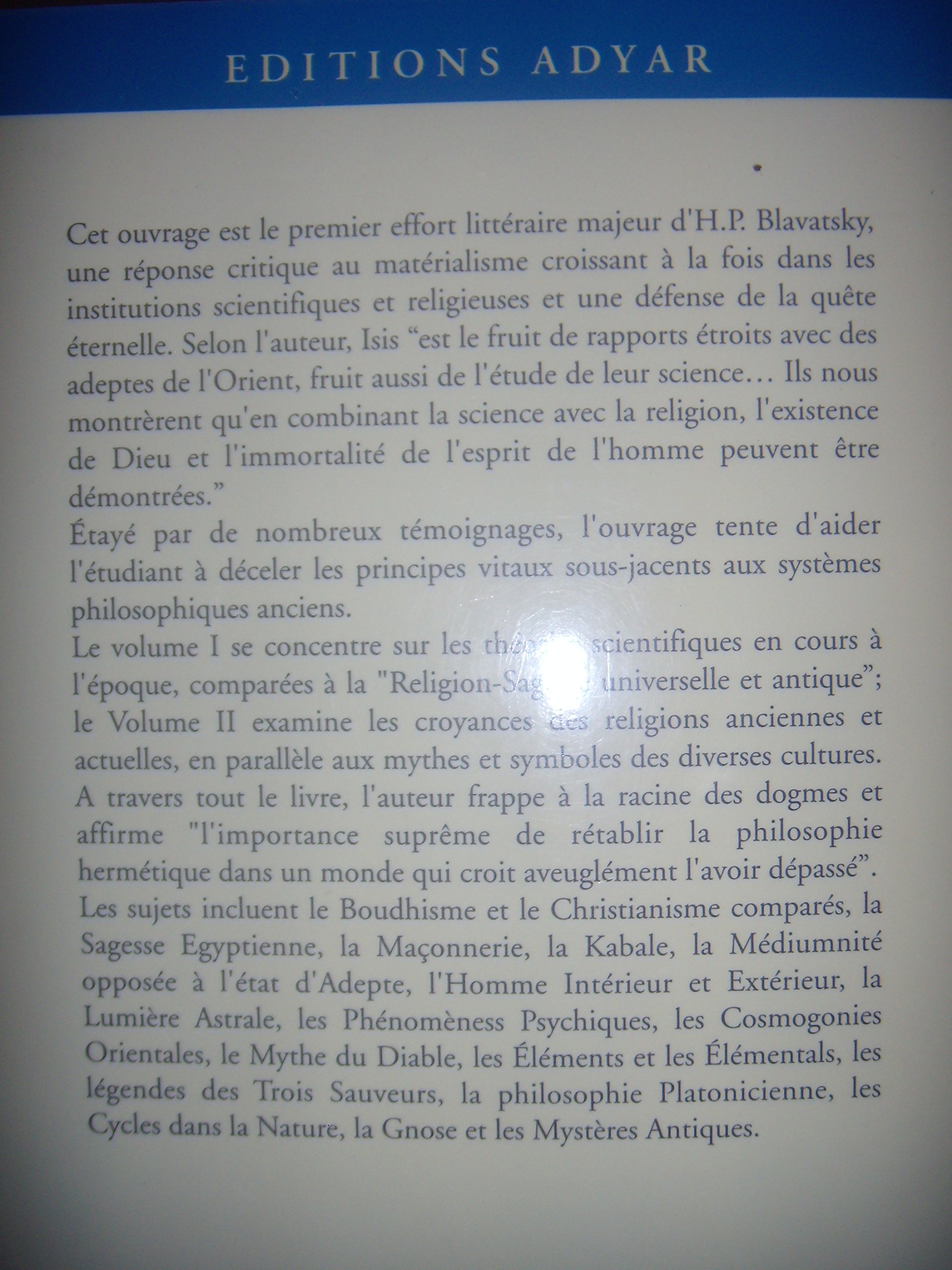 Isis dévoilée, tome 2 : Théologie