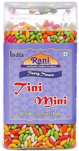 Miniatura 19 de Rani Mint Madrasi Saunf de 5.25 onzas (5.29 oz) sellado al vacío, parte superior fácil de abrir, recipiente resellable ~ Indian Tasty Treats