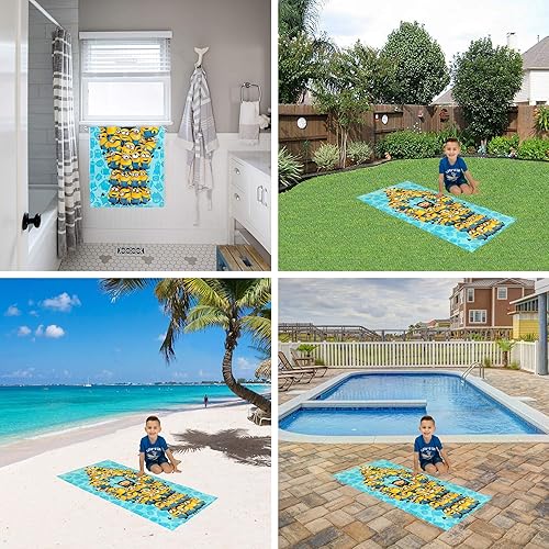 Miniatura 4 de Franco - Toalla infantil de baño, piscina, playa, de algodón supersuave, 58 x 28 pulgadas, Minions The Rise Of Gru