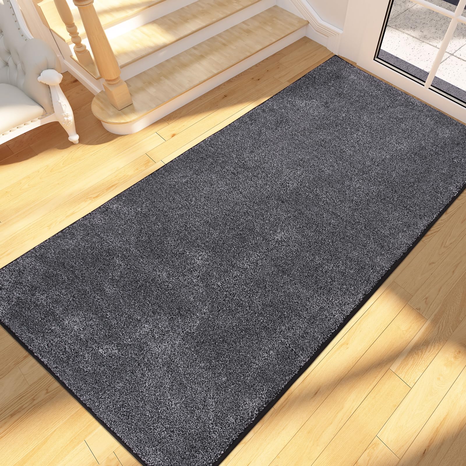 FCSDETAIL Dirty Trap Door mat 80 x 178 cm, Non Slip Machine Washable Entrance Rug, Inside Floor Runner for Dog Door and Hallway
