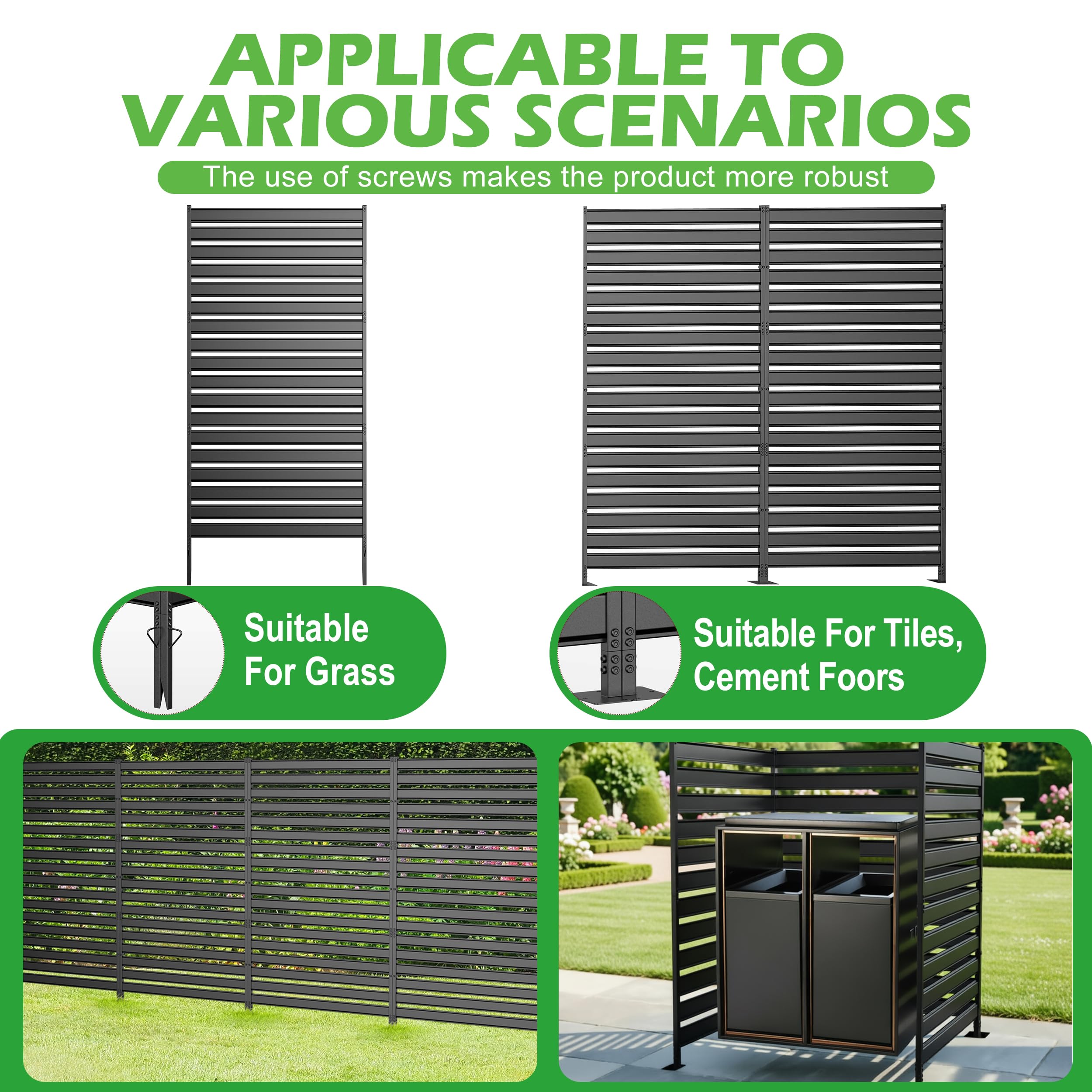 Air Conditioner Fence - No Dig Privacy Screen -5