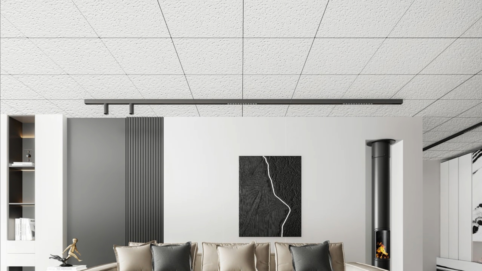 Image of Art3d 12-Pack Stucco Texture Drop Ceiling Tiles, No Sag and Breakage, White